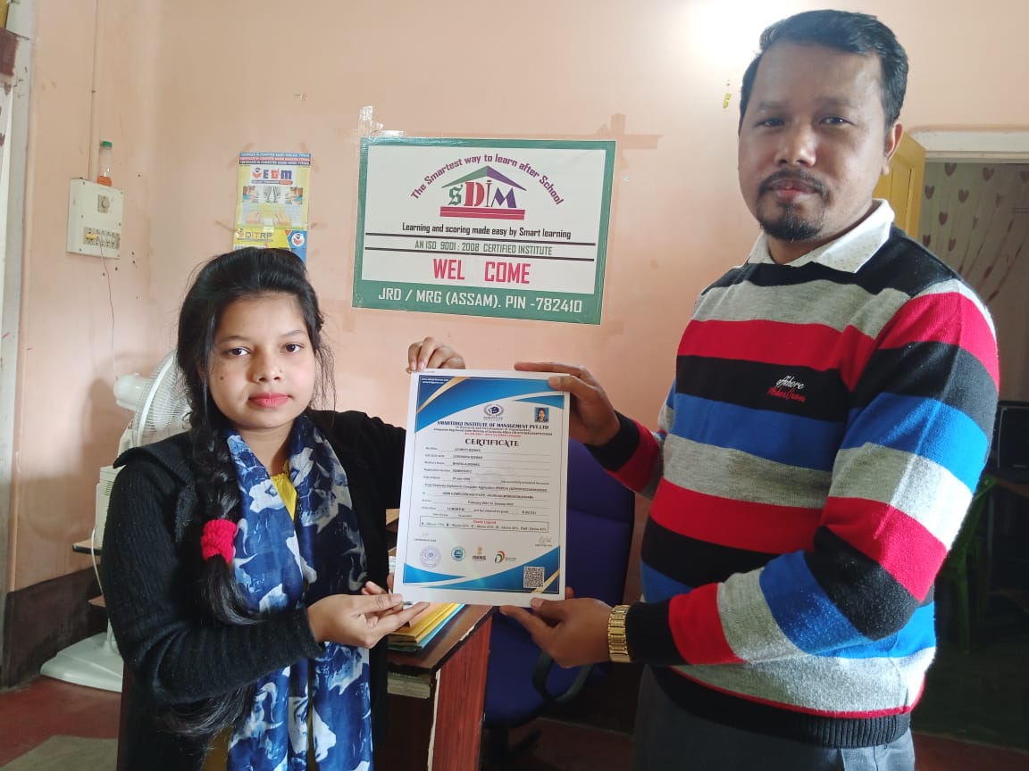 Certificate awarded  by Director 